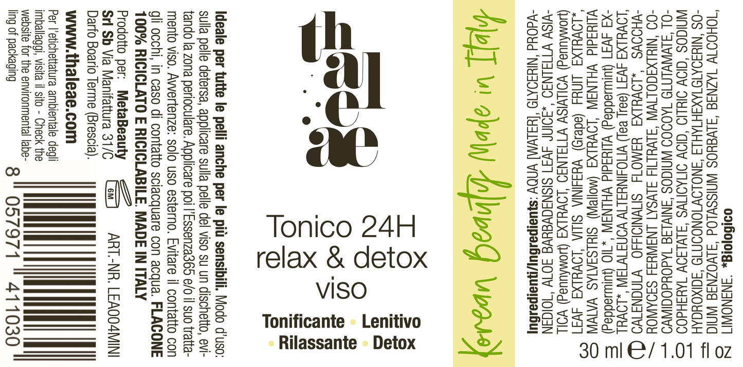 TONICO 24H RELAX & DETOX VISO - MINI SIZE 30 ML